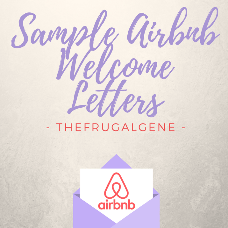 free sample airbnb welcome letters