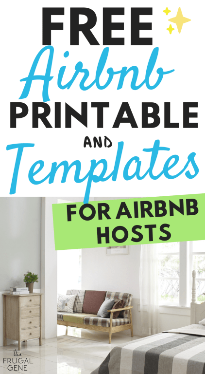 Free AIrbnb Printable & Template for Hosts Hosting Short Term Rental Paper Freebie Printables